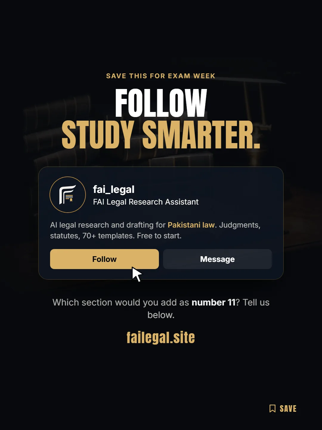 Follow FAI Legal on Instagram, @fai_legal. Which section would you add as number 11? Tell us below.