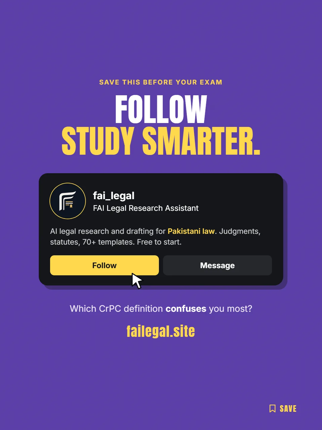 Follow FAI Legal on Instagram, @fai_legal. Which CrPC definition confuses you most?