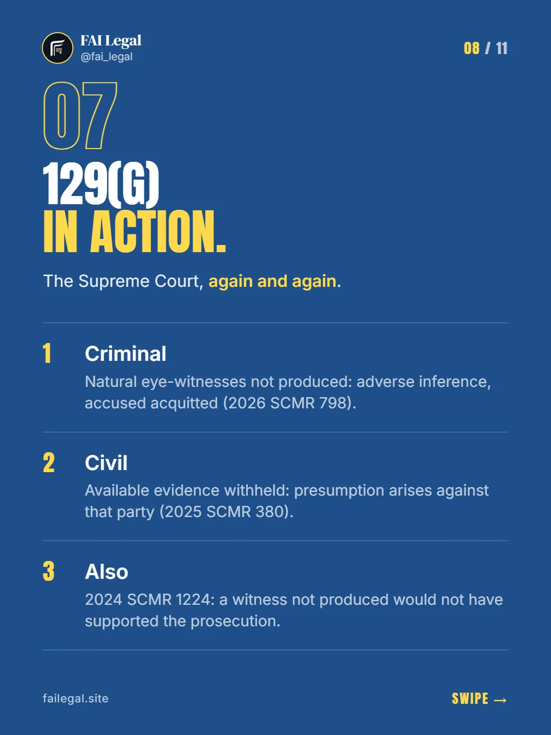 129(g) in action. · The Supreme Court, again and again. · Criminal · Civil · Also