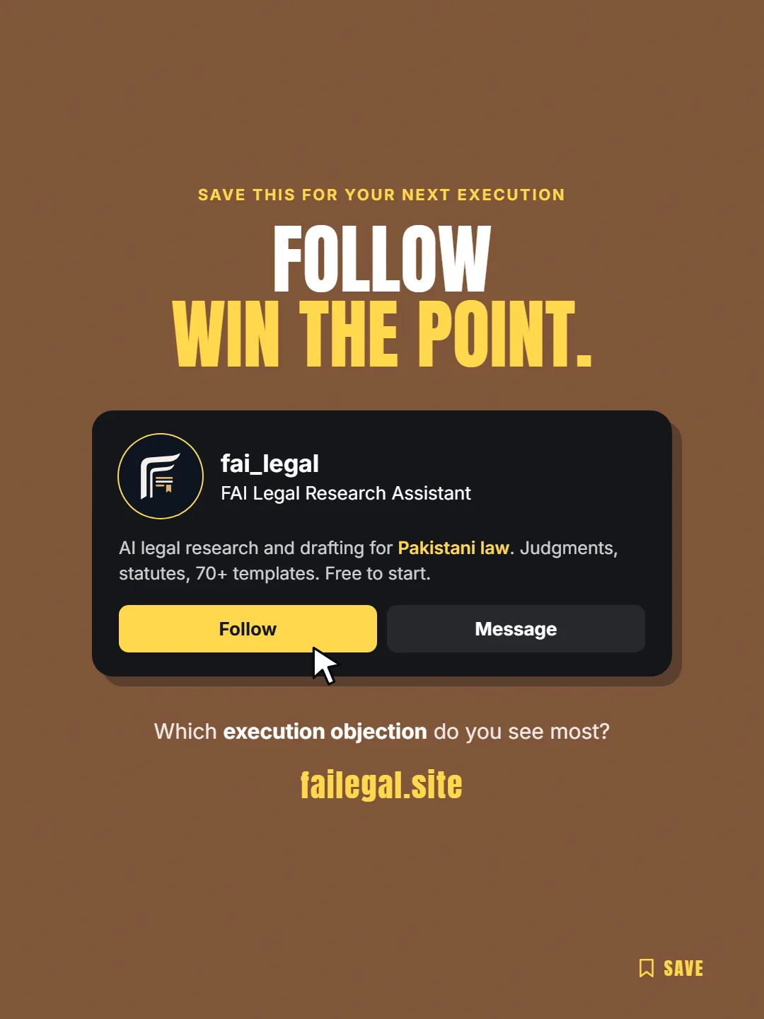 Follow FAI Legal on Instagram, @fai_legal. Which execution objection do you see most?