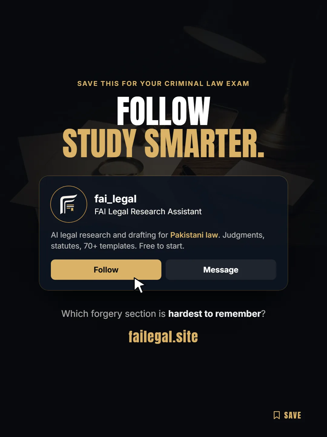 Follow FAI Legal on Instagram, @fai_legal. Which forgery section is hardest to remember?