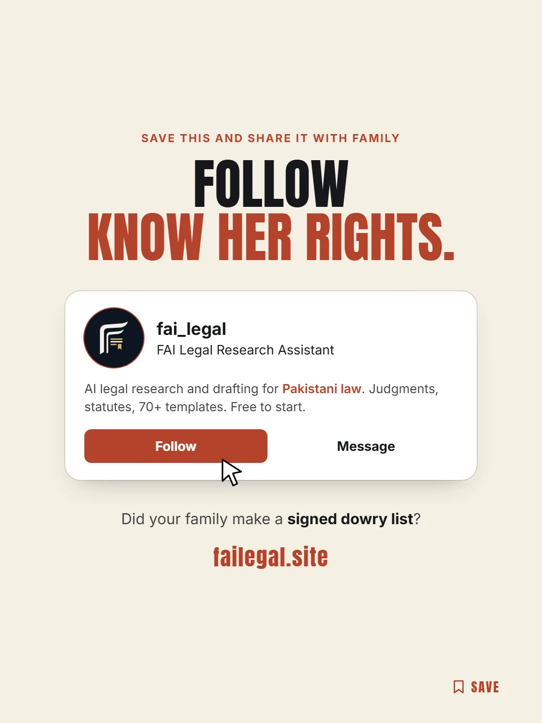 Follow FAI Legal on Instagram, @fai_legal. Did your family make a signed dowry list?