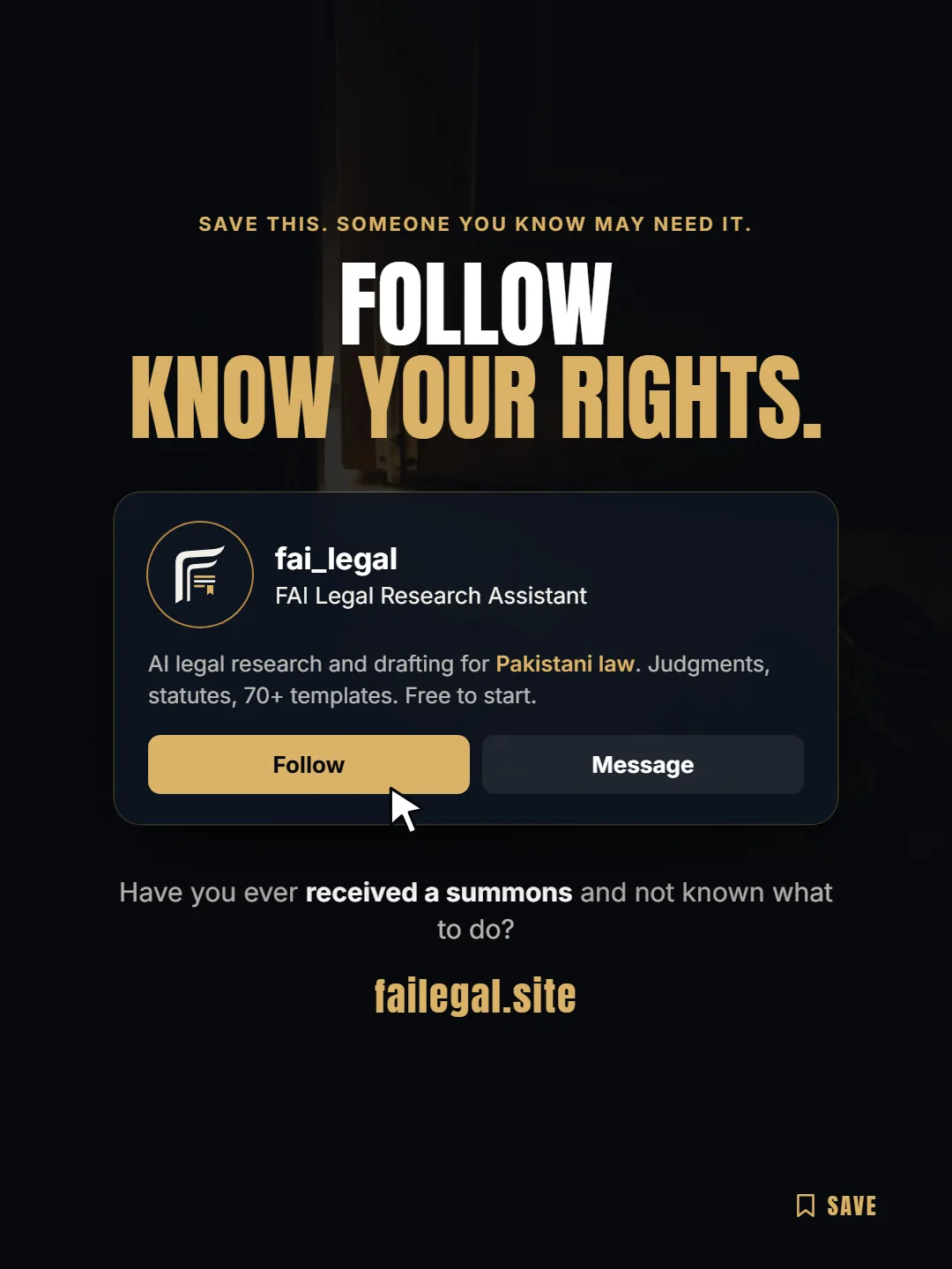 Follow FAI Legal on Instagram, @fai_legal. Have you ever received a summons and not known what to do?