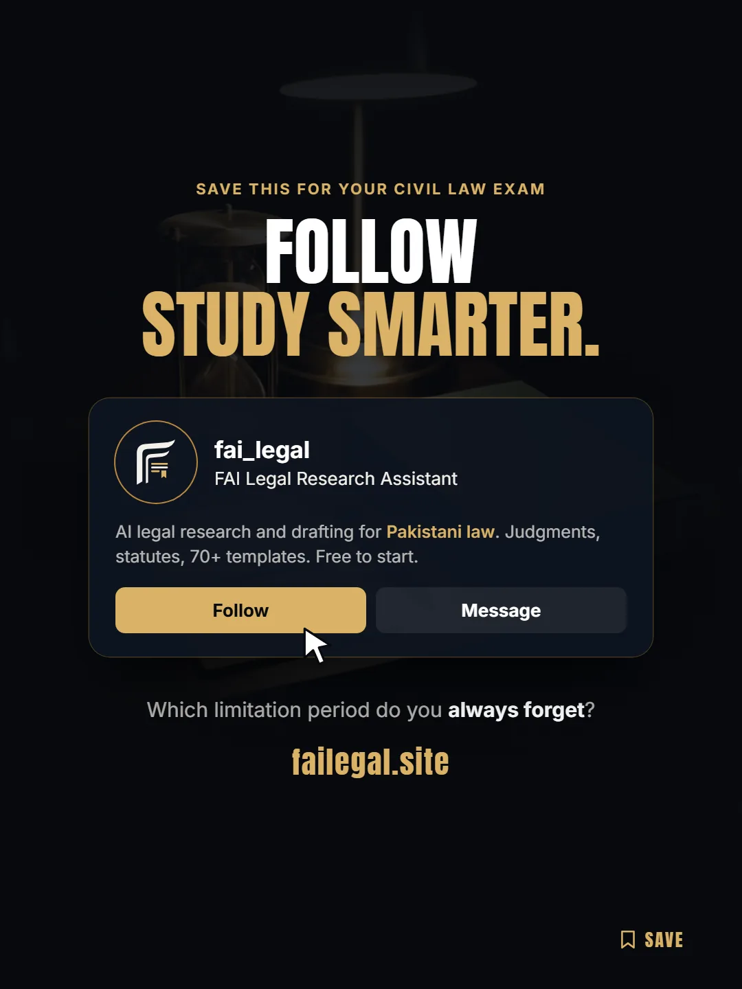 Follow FAI Legal on Instagram, @fai_legal. Which limitation period do you always forget?