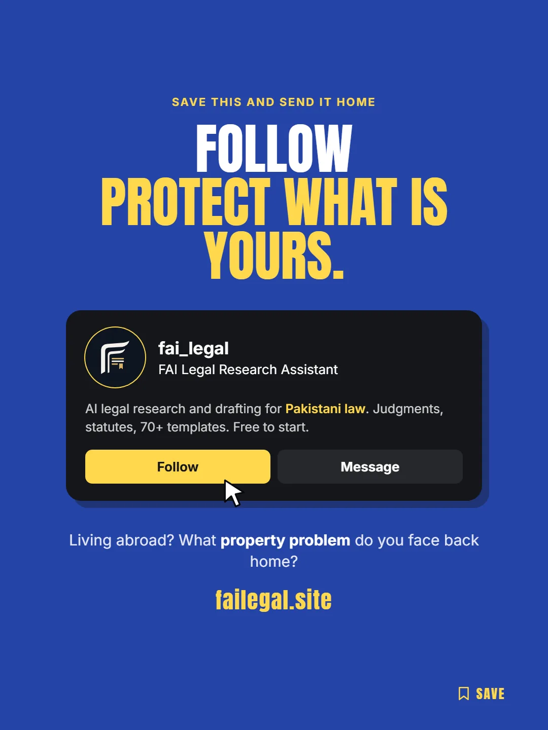 Follow FAI Legal on Instagram, @fai_legal. Living abroad? What property problem do you face back home?