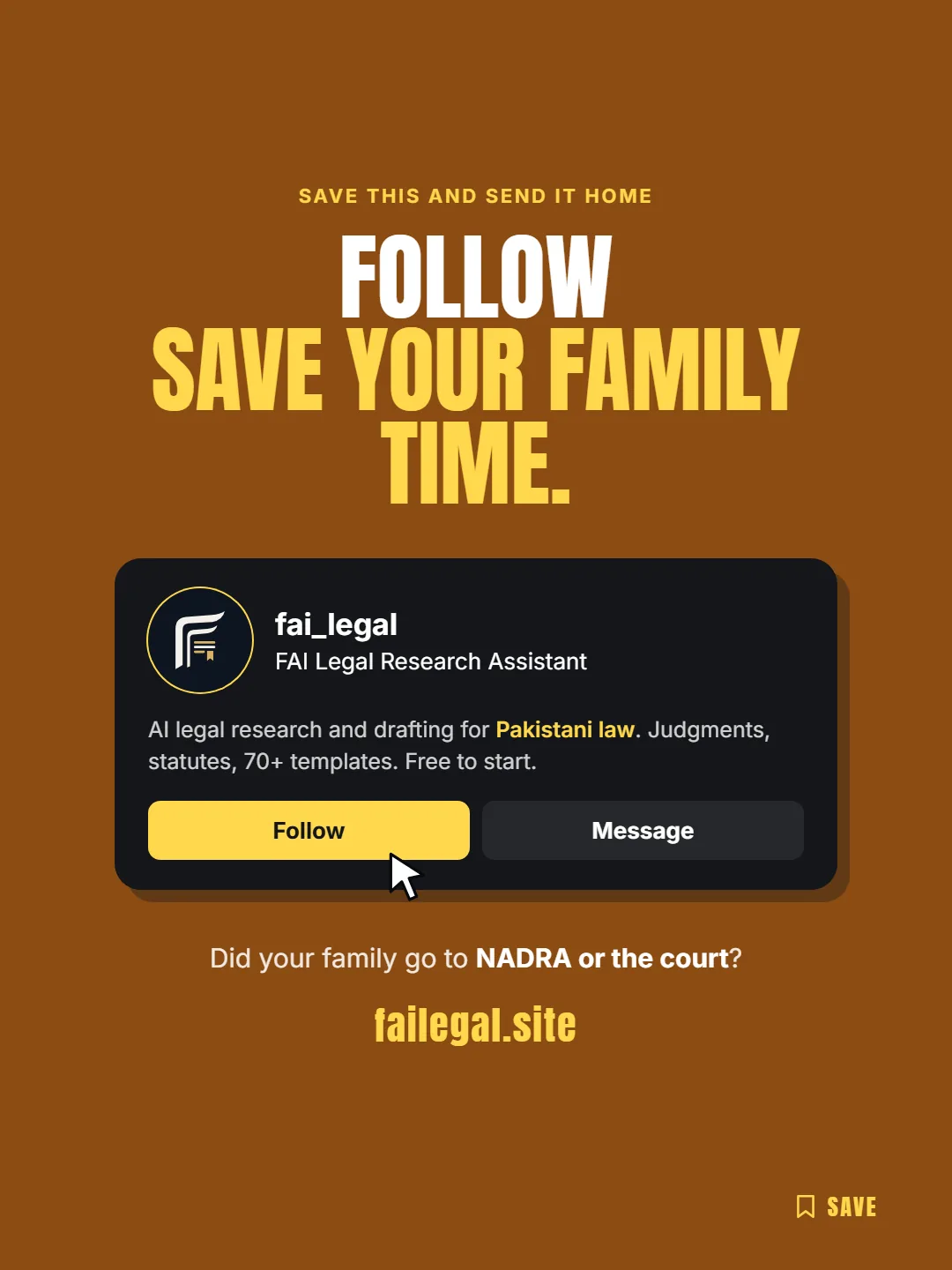 Follow FAI Legal on Instagram, @fai_legal. Did your family go to NADRA or the court?