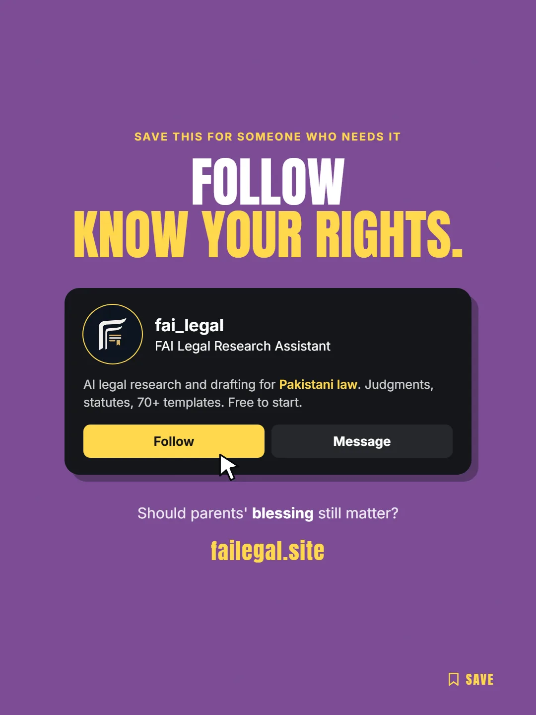 Follow FAI Legal on Instagram, @fai_legal. Should parents' blessing still matter?