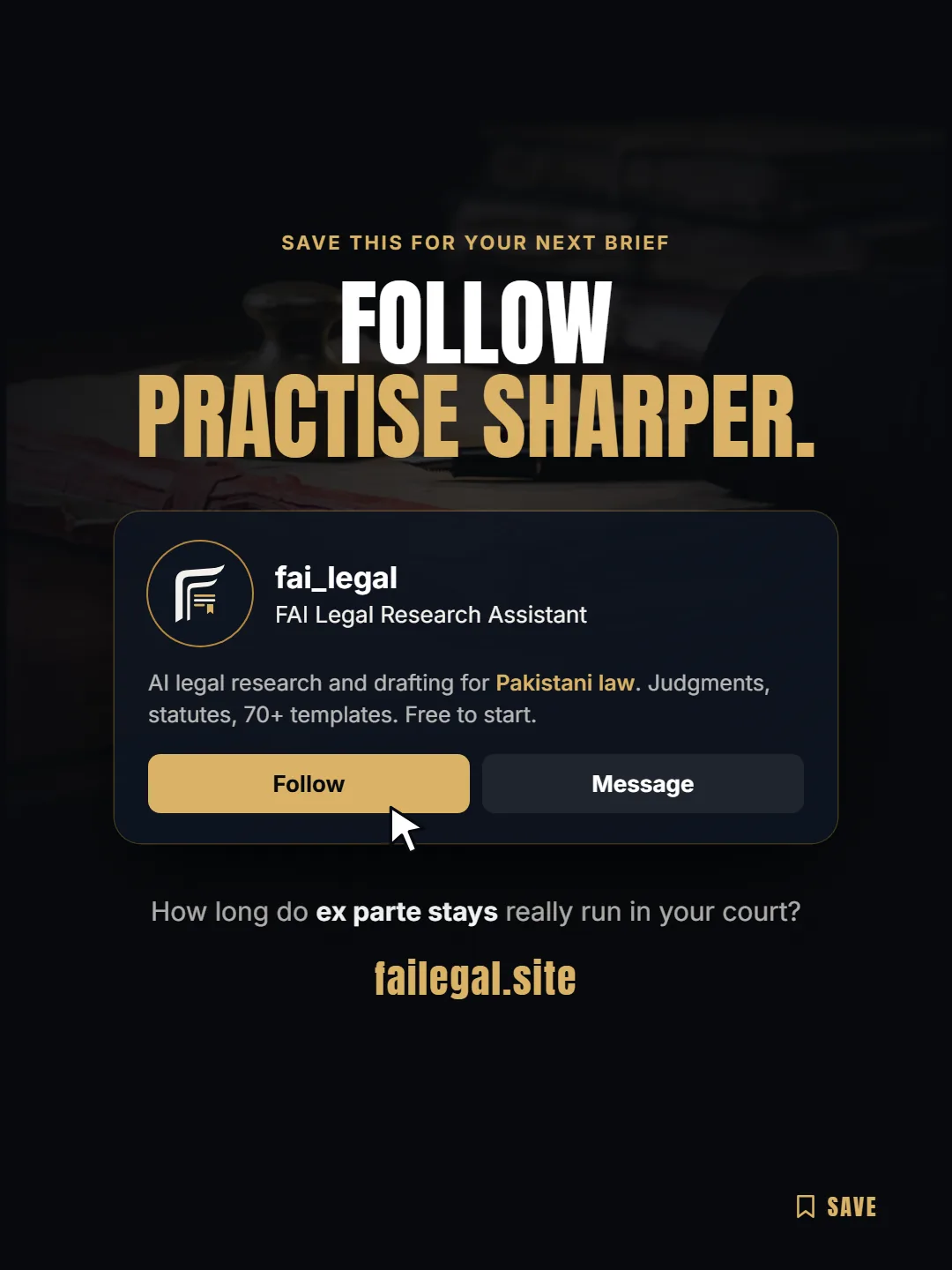 Follow FAI Legal on Instagram, @fai_legal. How long do ex parte stays really run in your court?