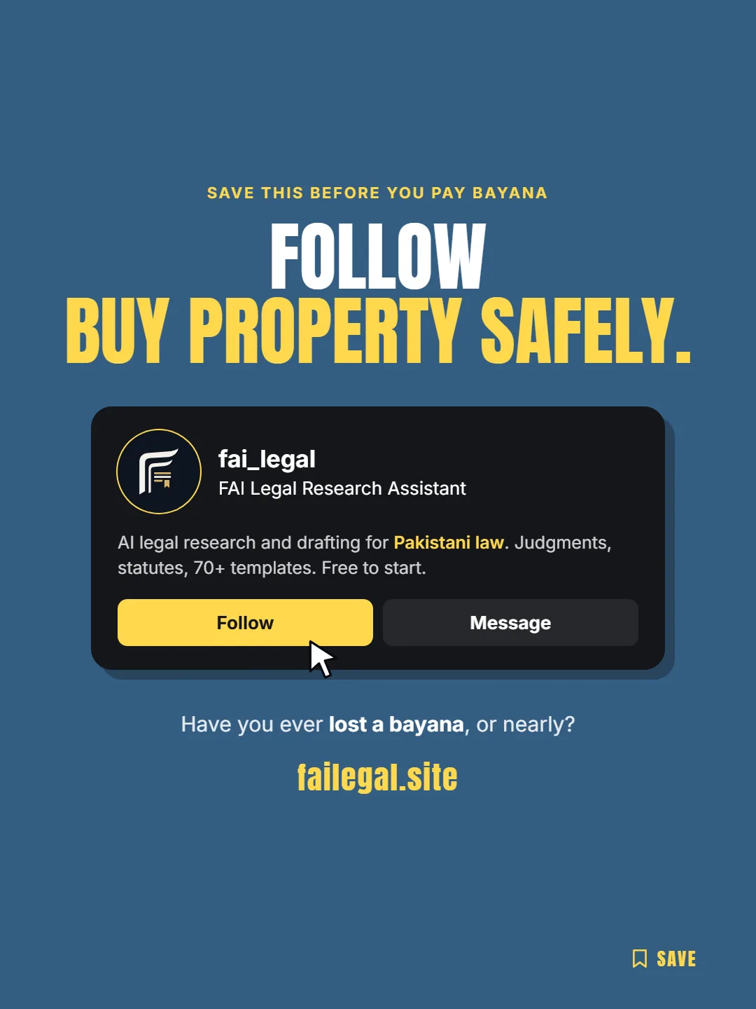 Follow FAI Legal on Instagram, @fai_legal. Have you ever lost a bayana, or nearly?