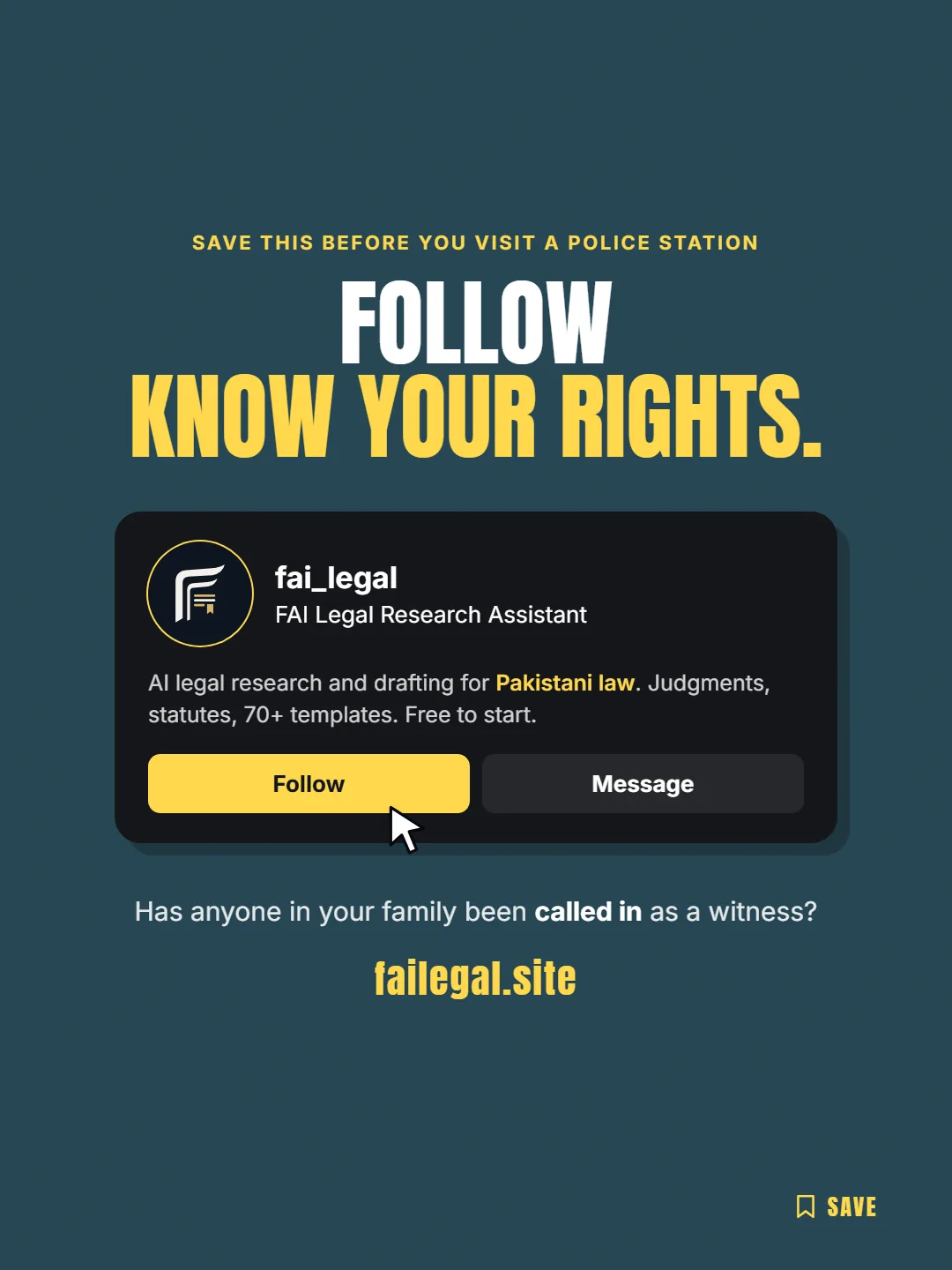 Follow FAI Legal on Instagram, @fai_legal. Has anyone in your family been called in as a witness?