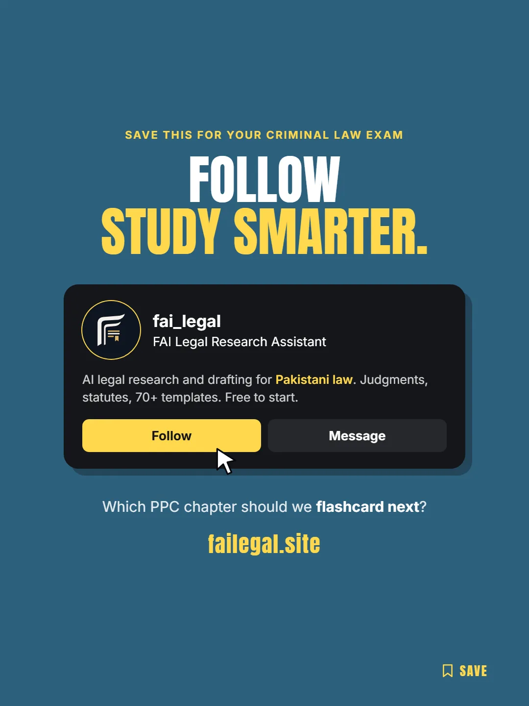 Follow FAI Legal on Instagram, @fai_legal. Which PPC chapter should we flashcard next?