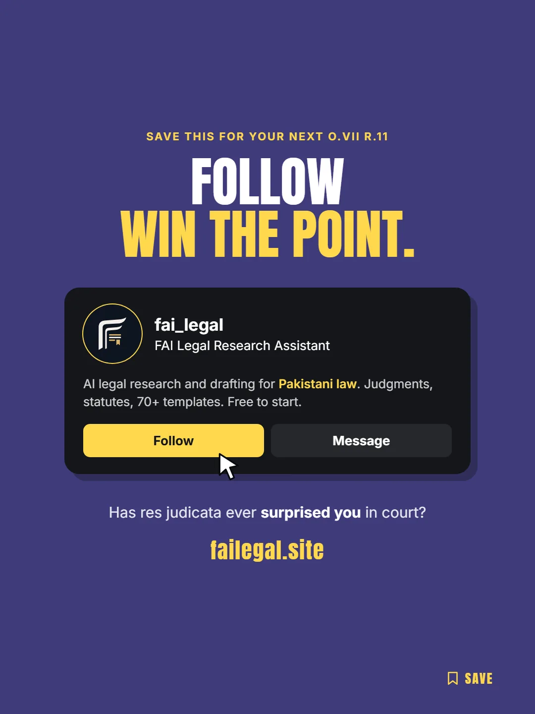 Follow FAI Legal on Instagram, @fai_legal. Has res judicata ever surprised you in court?