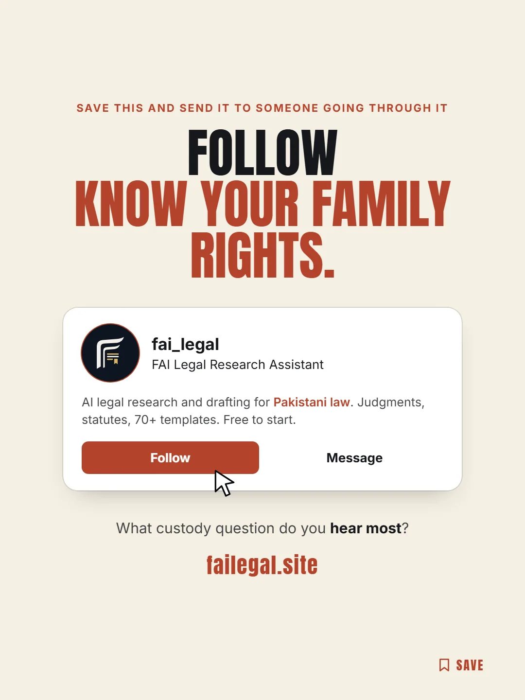 Follow FAI Legal on Instagram, @fai_legal. What custody question do you hear most?