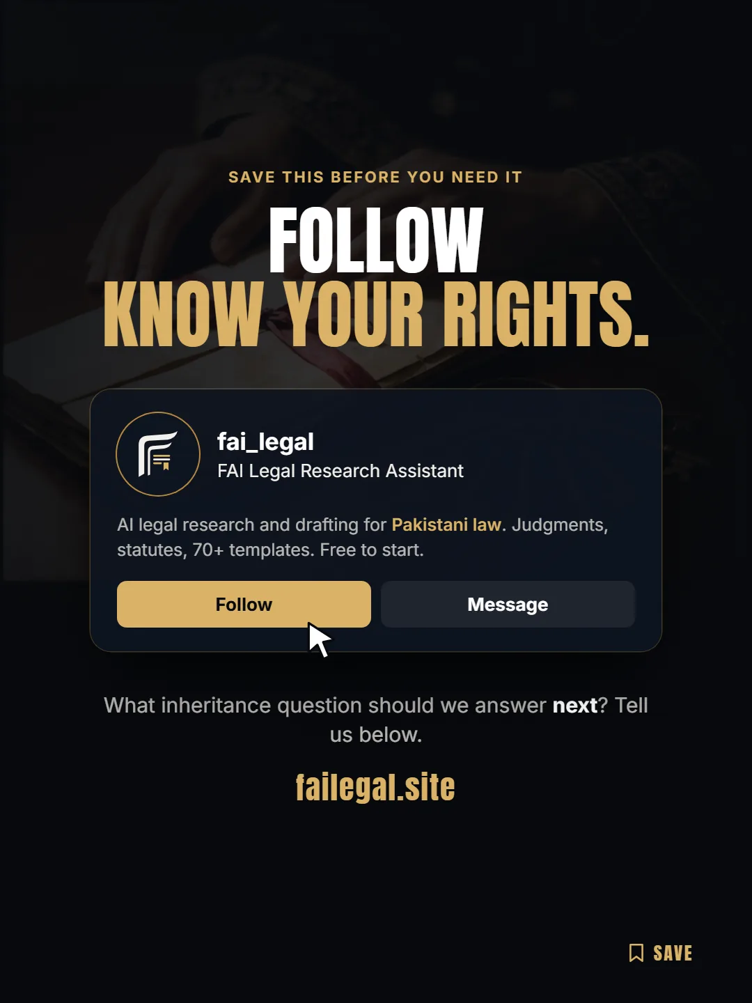 Follow FAI Legal on Instagram, @fai_legal. What inheritance question should we answer next? Tell us below.