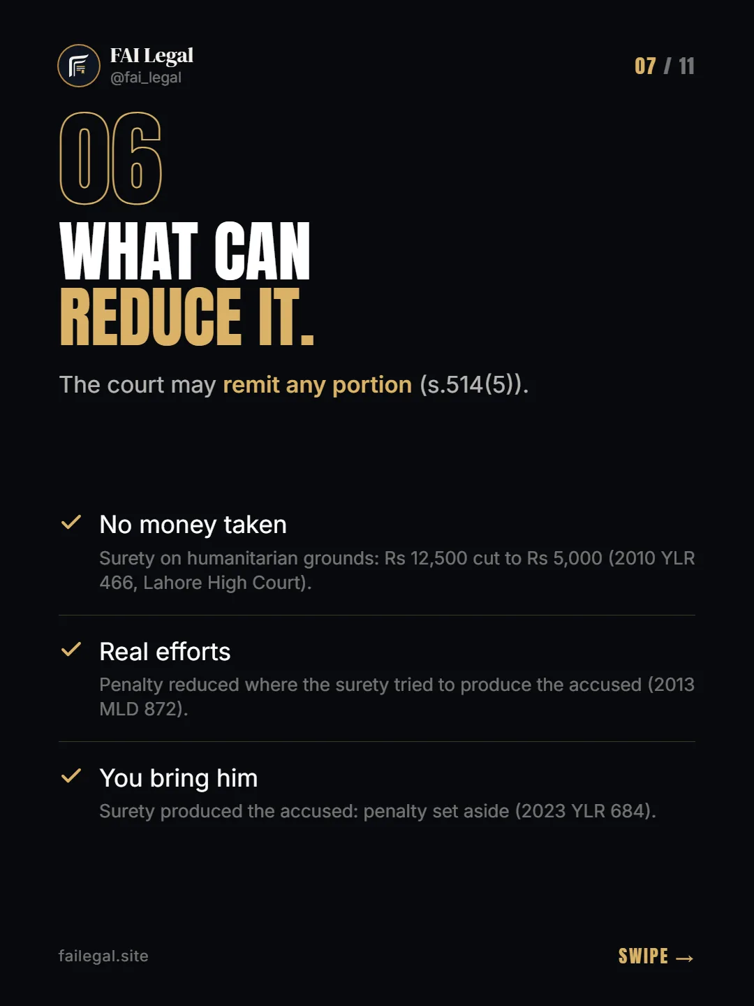 What can reduce it. · The court may remit any portion (s.514(5)). · No money taken · Real efforts · You bring him