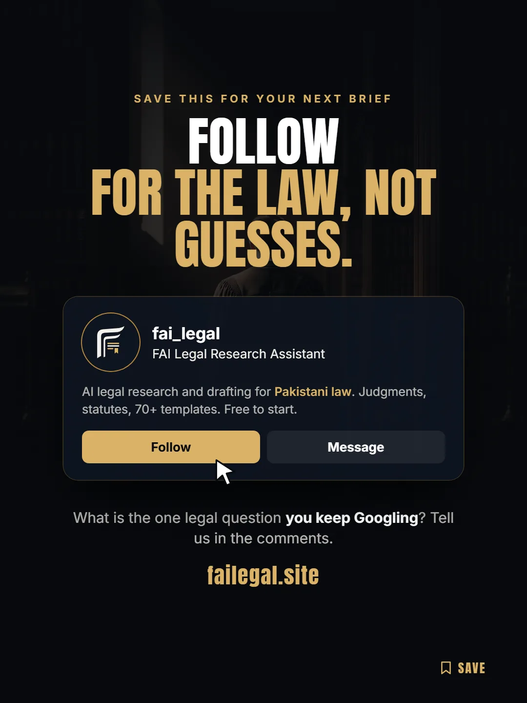 Follow FAI Legal on Instagram, @fai_legal. What is the one legal question you keep Googling? Tell us in the comments.