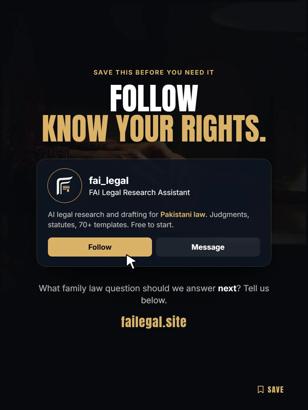 Follow FAI Legal on Instagram, @fai_legal. What family law question should we answer next? Tell us below.