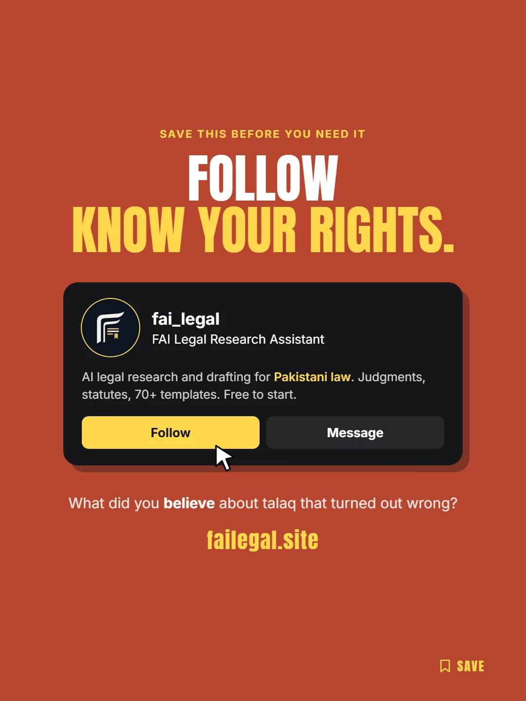 Follow FAI Legal on Instagram, @fai_legal. What did you believe about talaq that turned out wrong?