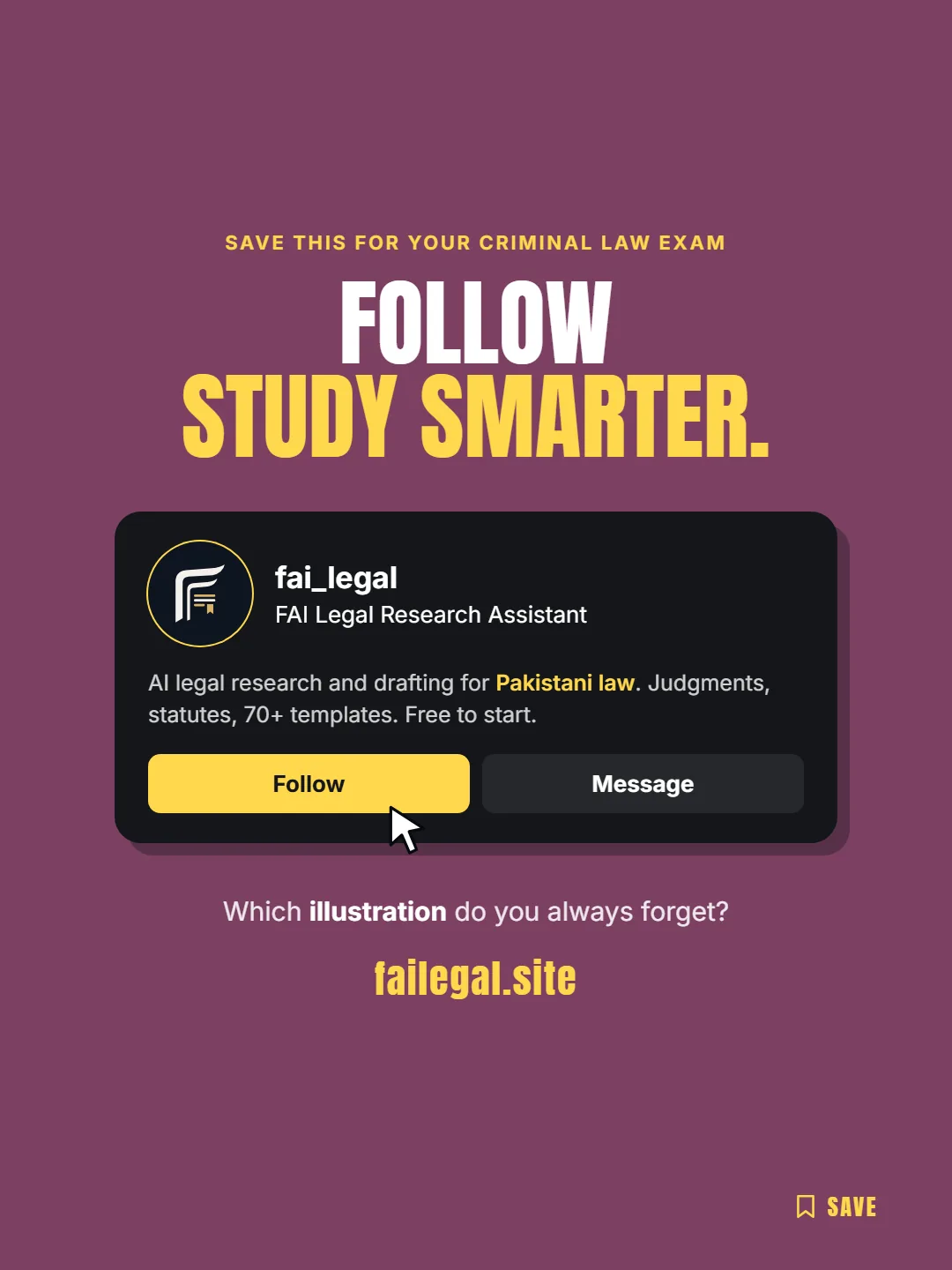 Follow FAI Legal on Instagram, @fai_legal. Which illustration do you always forget?