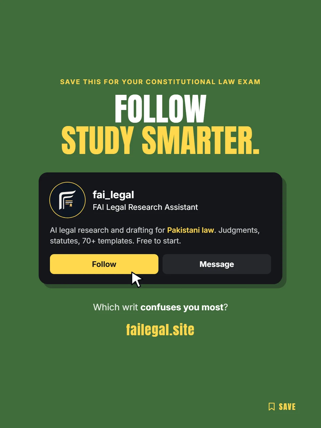 Follow FAI Legal on Instagram, @fai_legal. Which writ confuses you most?