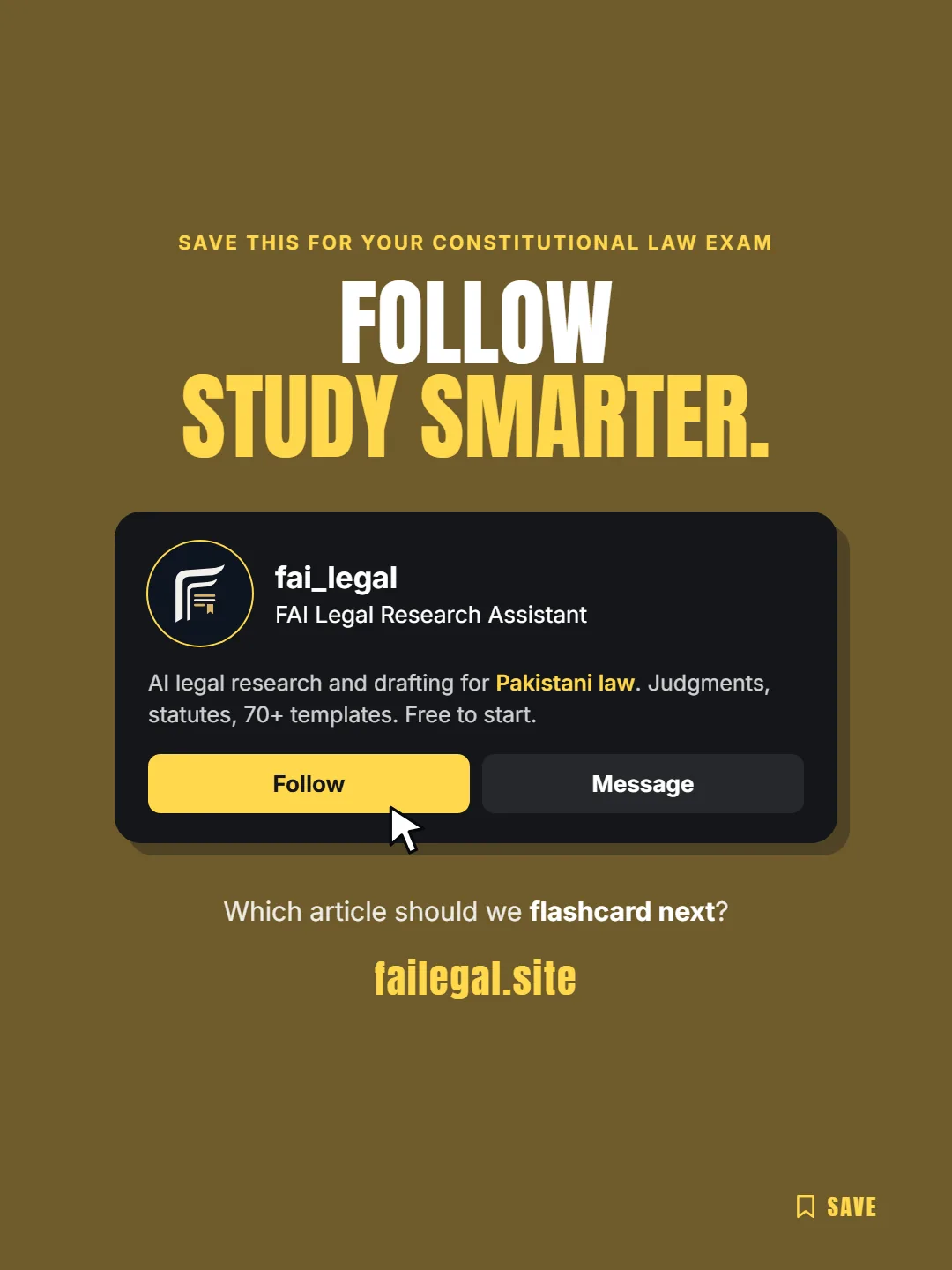 Follow FAI Legal on Instagram, @fai_legal. Which article should we flashcard next?